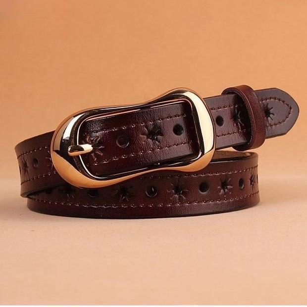 Women's Genuine Leather Casual Pin Buckle Belt - Versatile Korean Cowhide Waist Seal