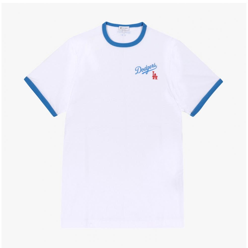 SporTy Rich DodgerS Serif Ringer Women S T ShirT Wh46