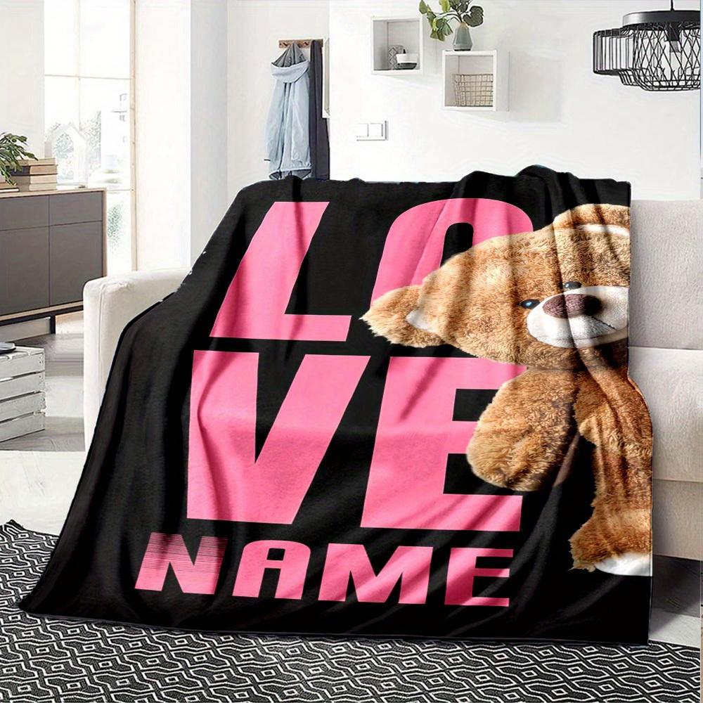 Love Personalized Blankets Cozy Soft Lightweight Blanket For All Seasons Perfect For Picnics Sofas Offices Beds Living Rooms Suitable As Gifts For