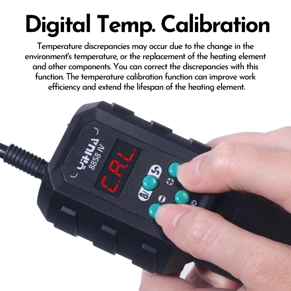 YIHUA Micro Hot Air Gun C/F Temp Adjusted 8858IV 700W Soldering Rework Welding Station LCD Digital Heat Gun BGA IC Solder Tools