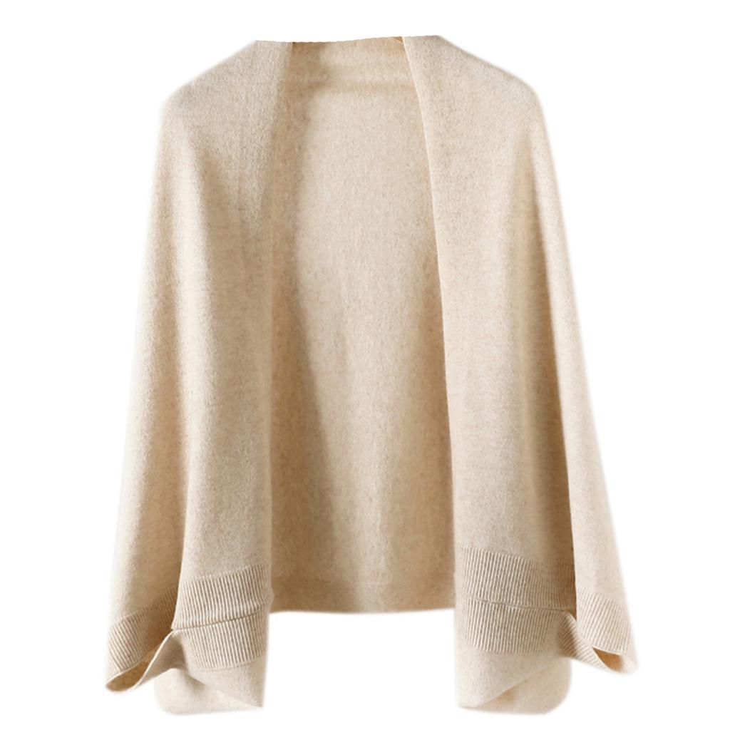 Ladies' Fashionable Cashmere Shawl Paired With Warm, Fashionable And Stylish High-end Knitted Cape Dual-use Scarf