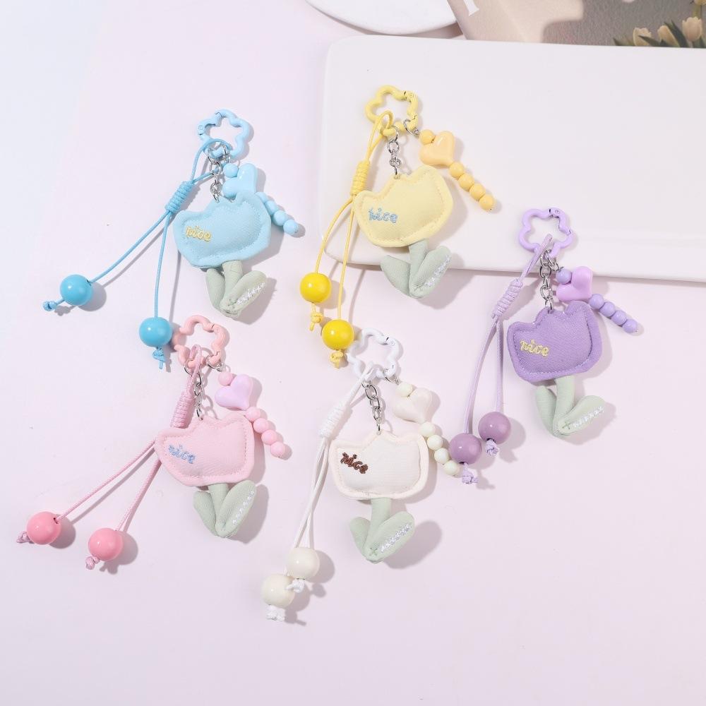 Creativity Tulip Pendant Keychian Flower Design Bag Charm Backpack Hanging Piece Car DIY Accessories Gift A631 Bag Charm
