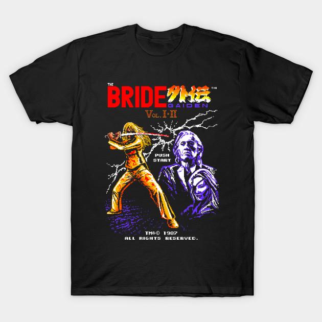 Asian Size Men Black Print T-shirt The Bride Gaiden No-Cut Heat Transfer Print Cotton Tshirt