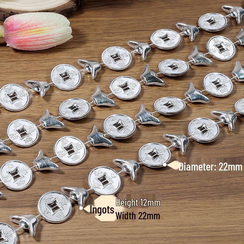 Earth Toned Acrylic Bead String: 8+4mm Beads for Wedding, Christmas Tree Decor & DIY Jewelry