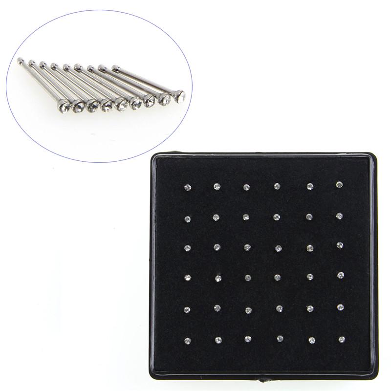 36X Кольцо для носа, косточка, гвоздик из нержавеющей стали, украшения для пирсинга тела