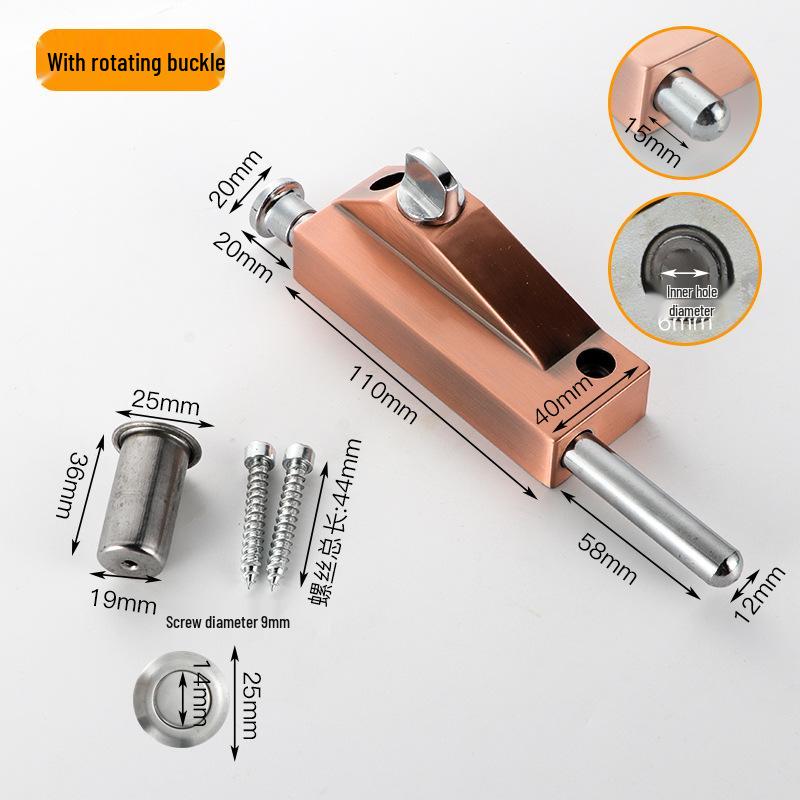 Защелка-замок для пола из алюминиевого сплава и вращающейся деревянной двери