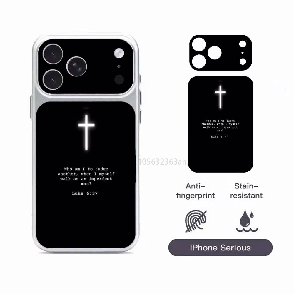 Bible Jesus Christian Cross Removable HD/Matte Full Coverage Films For iPhone 17 Pro Max 17 Pro