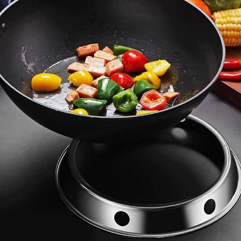 1Pcs Stainless Steel Wok Ring Pot Holder Gas Stove Rack Heat Insulation Cooking Support Stand Kitchen Accessories