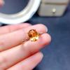 POMOiii Dazzling Zircon Women Rings Romantic Oval Yellow Stone Engage Wedding Ring Valentines Gift for Lover Fashion Jewelry