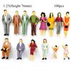 Decorations Mixed Color Pose Model Building Passengers People Figures DIY Character Train Scenery