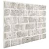 Wall Panels 10 pcs Light Grey 100 x 50 cm EPS Foam