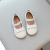 Girls Leather Shoes Soft Princess Cute Sweet Kids Flats with Bowtie Mary Janes Children Kindergarten Shoes Silver Brown Beige