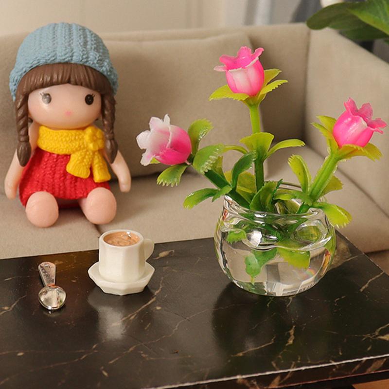 1/12 кукольный домик имитация вазы для цветов кукольный домик миниатюрный горшечный декор кукольный домик украшения для дома аксессуары