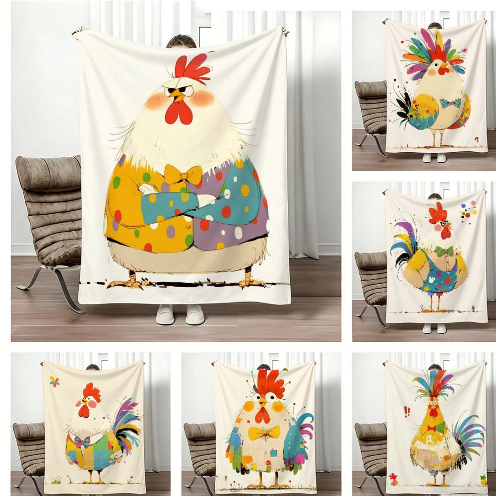 Painting Cartoon chick Throw Lightweight g Flannel Blanket Soft Skinfriendly for Summer Cooling