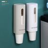 Cup Dispenser Pull Type Cup Dispenser for Water Cooler Wall Mount Cup Holder Beige Single Tube Paper Cup Holder