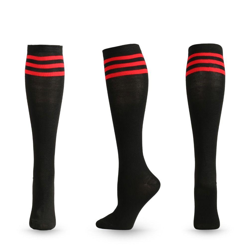 Unisex Football Socks Striped Long Tube Socks Girls' Fashion Knee High Stockings Dance