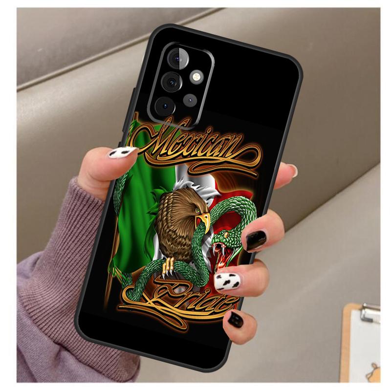 Mexican Pride Eagle Flag Case For Samsung Galaxy A54 A34 A24 A14 A53 A33 A23 A13 A52 A32 A22 A12 A71 A51 A15 A25