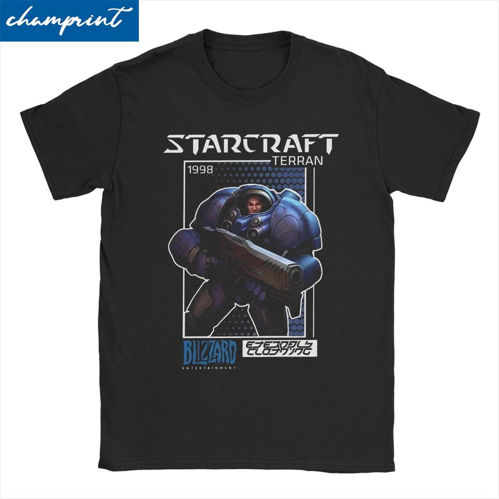 Terran StarCraft Game T-Shirt for Men Women Leisure Pure Cotton Tees Crew Neck Short Sleeve T Shirts Plus Size Clothes