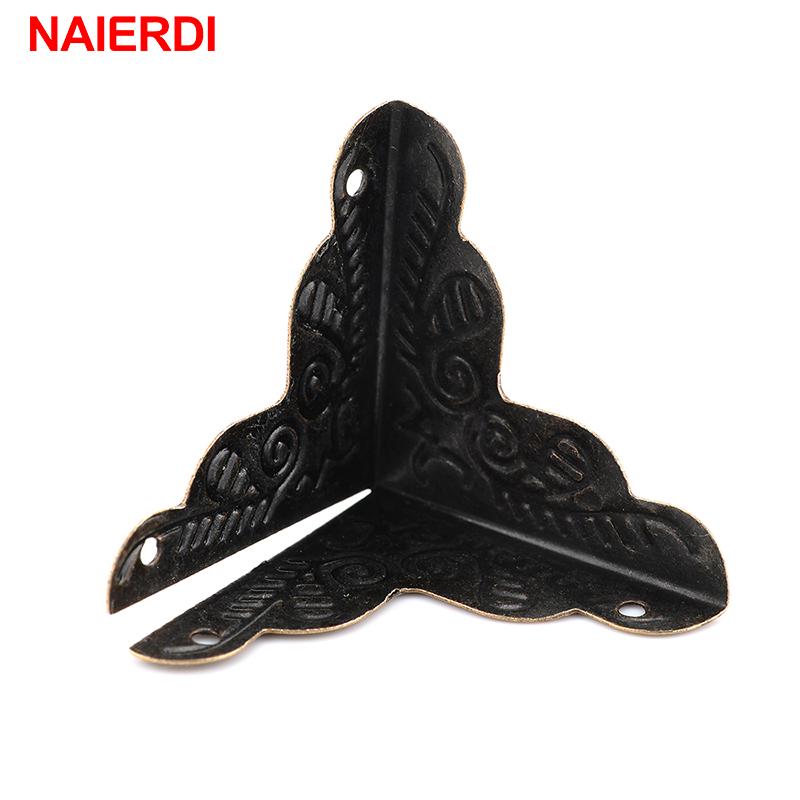10PCS NAIERDI Luggage Case Box Corners Brackets Decorative Corner Furniture Protector Parts