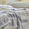 OEING Jacquard Velvet Snowflake Throw Blanket