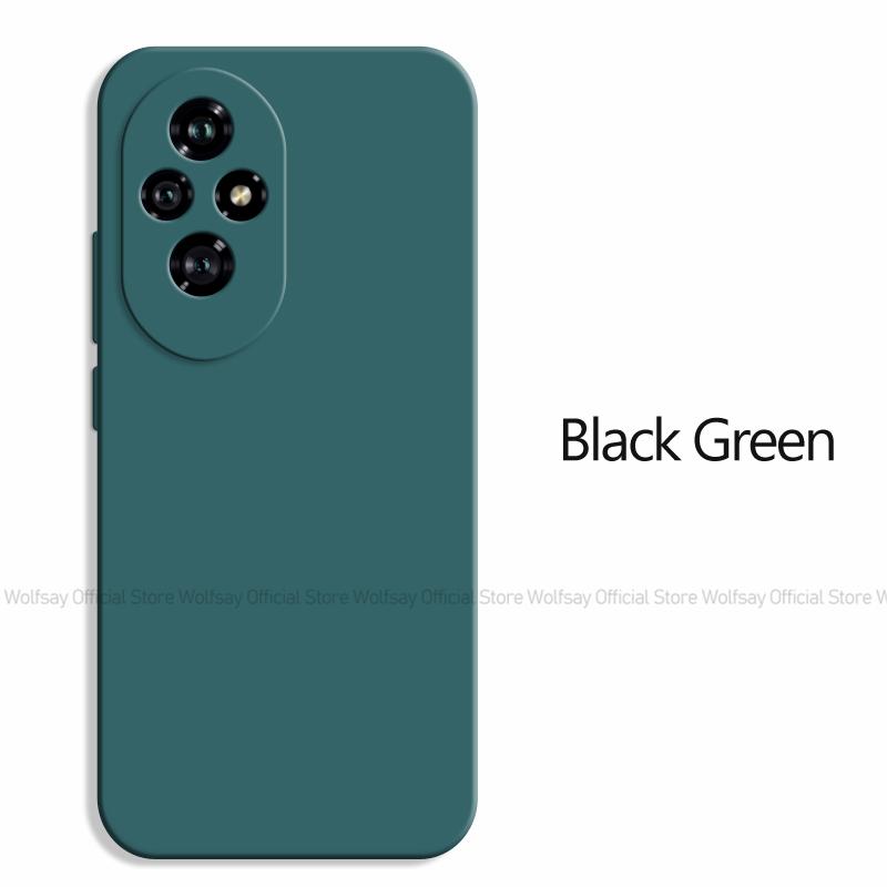 Чехол для Honor 200 Honor 200 200 Pro Чехол-бампер противоударный жидкий силикон TPU защитный чехол для задней панели телефона Honor 200