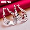 925 Sterling Silver Circle Shape Earrings Jewelry