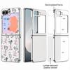 Чехол с узором из разноцветных бантиков для Samsung Galaxy Z FLIP 7 FE 6 5 Z Flip7 Flip6 Flip5 Роскошный Гибридный Складной Чехол для Телефона из PC + PU Кожи с Покрытием