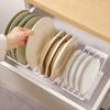 Dish Organizer Rack Upright Draining Cabinet Plate Organizer Plate Dish Drying Rack Kitchen Dishes Stand Vertical Storage Rack