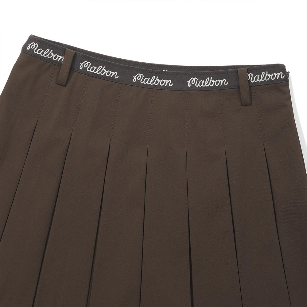 MALBON GOLF Double Pleated Skirt Brown (Woman)