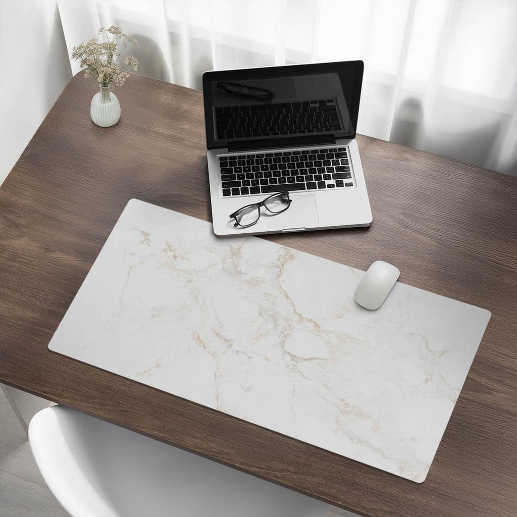 Anti-Slip Protective Desk Mat with Marble Vein Graphic 90x45 cm