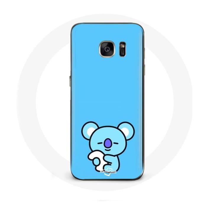 Case for Samsung Galaxy S6 Bangtan BTS BT21 Koya RM Blue Background