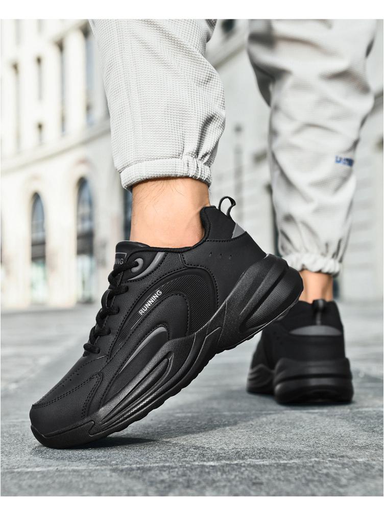 Мужские модные туфли Dad Shoes из кожи и бархата на толстой подошве – повседневные кроссовки большого размера для осени/зимы