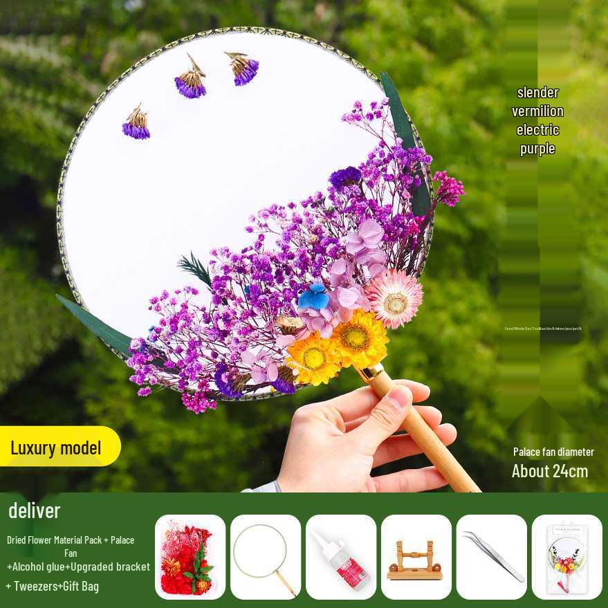 Dried Flower Fan DIY Kit for International Women's Day - Team Building & Handmade Gift