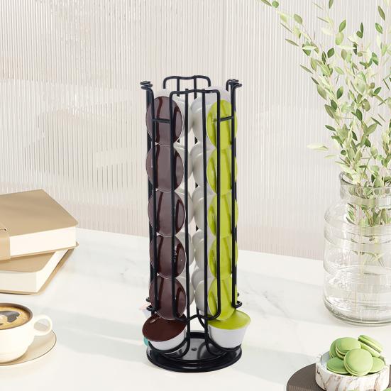 Подставка для кофейных капсул для Nespresso Vertuoline с возможностью вращения на 360 градусов, большая емкость