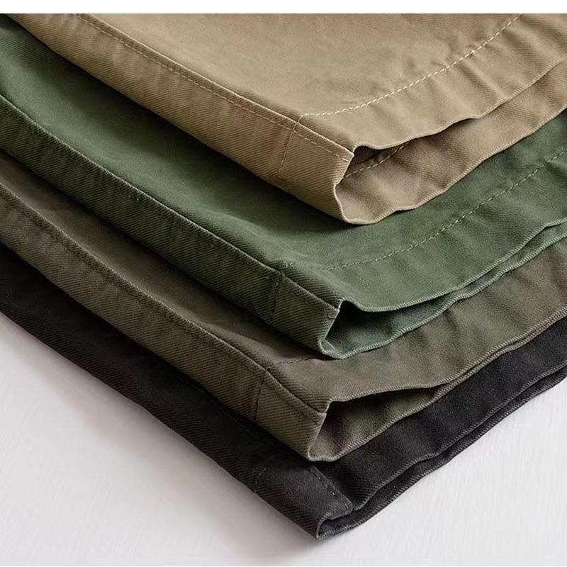 Embroidered Summer New Casual Shorts, Men's Textured Slim Fit Trend, Two-piece Pants, Men's Versatile Straight Tube Workwear, Two-piece Pants