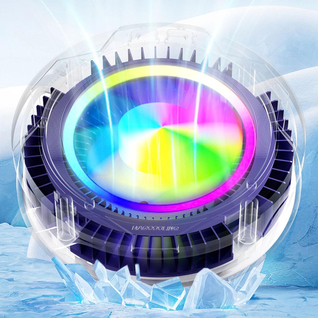 Телефон Вентилятор Охлаждения Радиатор Малошумная Система Охлаждения Полупроводниковый Магнитный Адсорбционный Радиатор Портативный с RGB Подсветкой