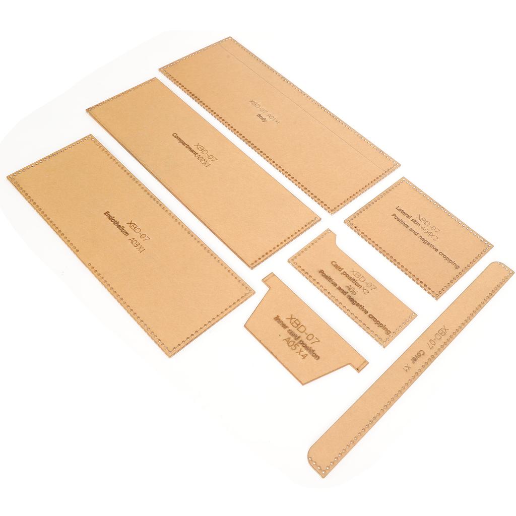 7 шт. акриловый шаблон кошелек для шитья кожаный багаж изготовление выкройки режущая форма XBD‑07