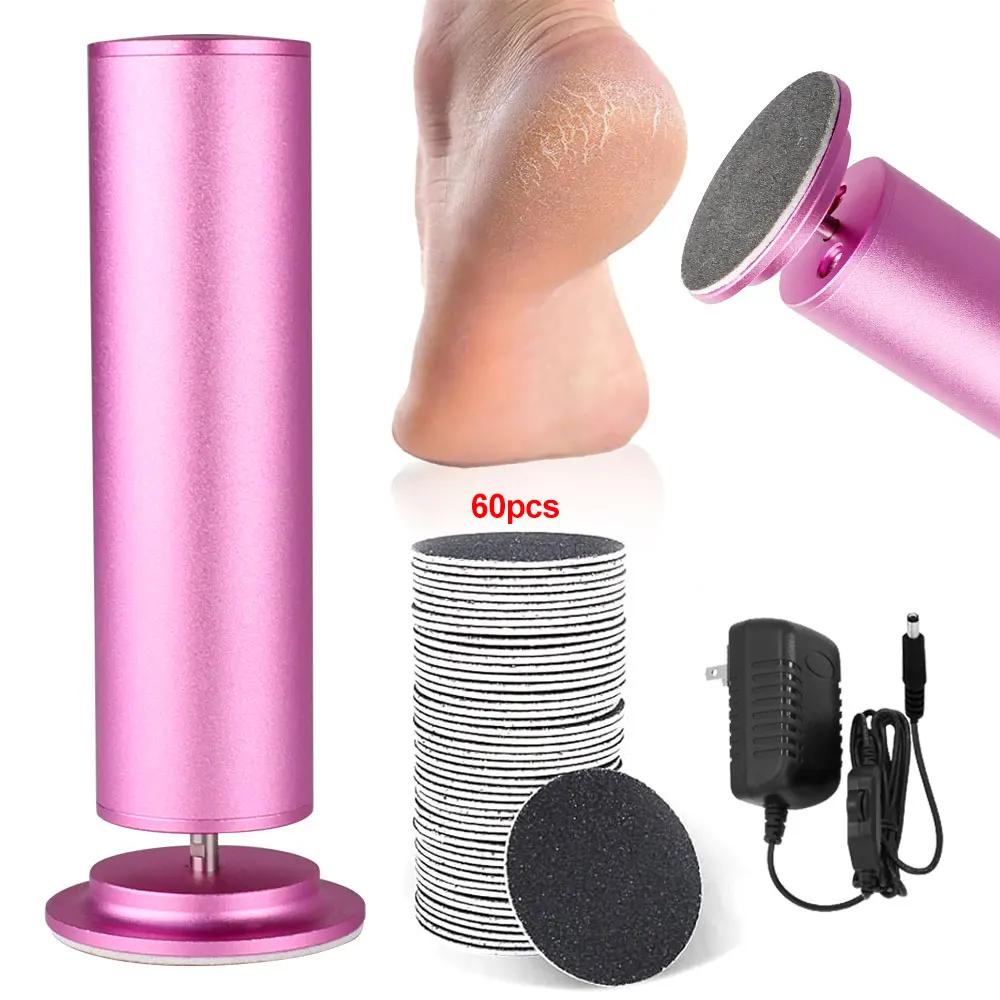 Электрическая пилка для удаления мозолей на ногах, пилка для ухода за ногами, инструмент для педикюра с омертвевшей кожей, электронная шлифовальная машина для ног и сменная наждачная бумага