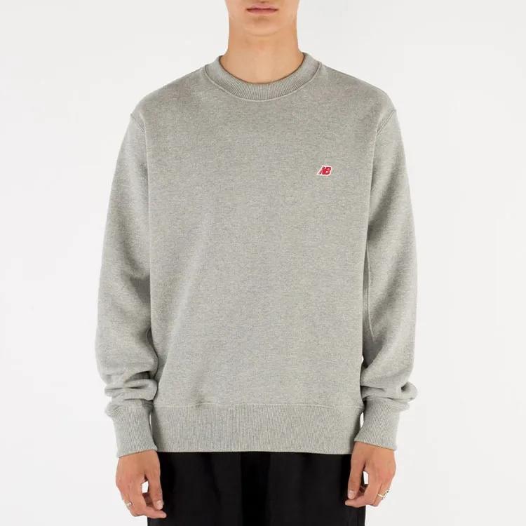 New Balance Sweatshirt Fall Unisex Gray (Unisex) Sweatshirts MT21541 AG
