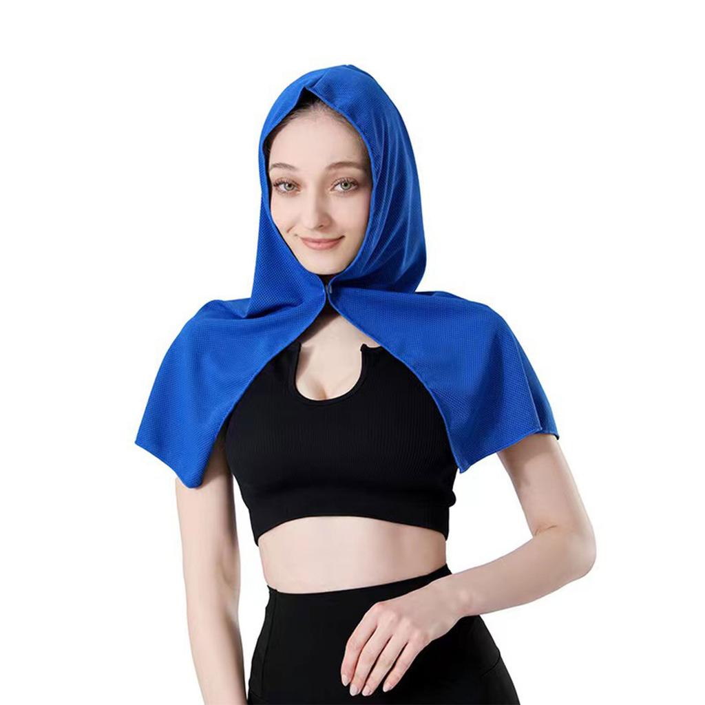 Летний охлаждающий головной платок, быстросохнущее полотенце с капюшоном, шарф из ледяного шелка, защита от солнца для спорта на открытом воздухе, для занятий йогой, повязка на шею