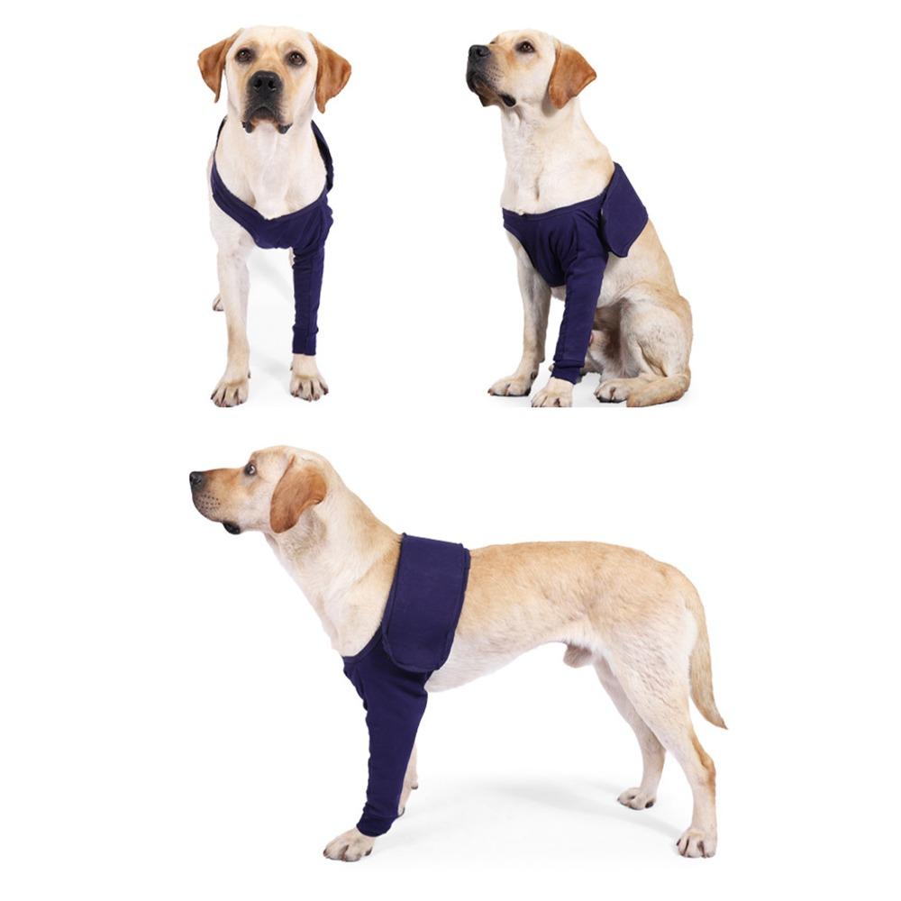 Flexible Wear Pet Anti Lick Sleeve Breathable Fabric Canine Leg Protector  Wound Care Protection