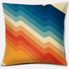 Retro Rainbow Geometric Color Series Pillow Cover Gift Home Office Decoration Bedroom Sofa Car Cushion