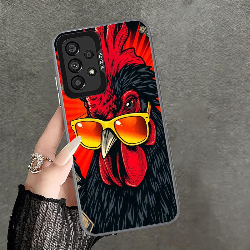 Мягкий чехол для телефона с изображением курицы, несушки и петуха для Samsung A17 A16 A15 A14 A13 A57 A56 A55 A54 A53 A37 A36 A35 A34 A33 A26 A25 A24 A23 A52