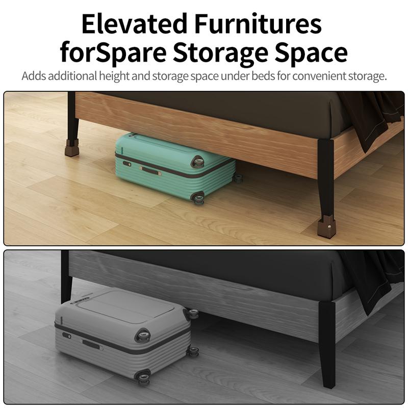 4 шт. регулируемые подставки для ножек мебели, подставки для ног кровати с винтовым зажимом, прочные квадратные круглые 52 102 мм, подставки для ножек дивана, стола, стула