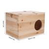 Natural Safety Wood Pets Animal Chinchilla Squirrel Mating Breeding Box Nesting House Cage