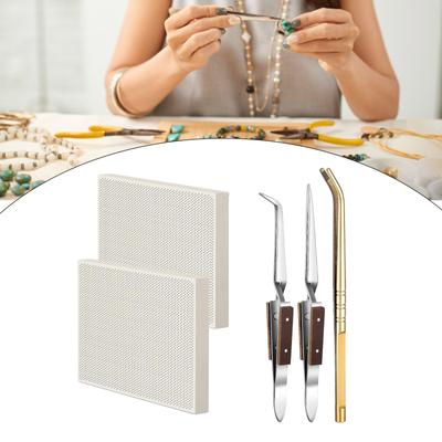 Оборудование для пайки ювелирных изделий, паяльная доска, металлический пинцет с фиксатором, набор щипцов, сотовая паяльная пластина для изготовления ювелирных изделий