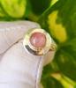 Натуральный розовый турмалин драгоценный камень 925 стерлинговое серебро дизайнерское кольцо размер 5.5 US