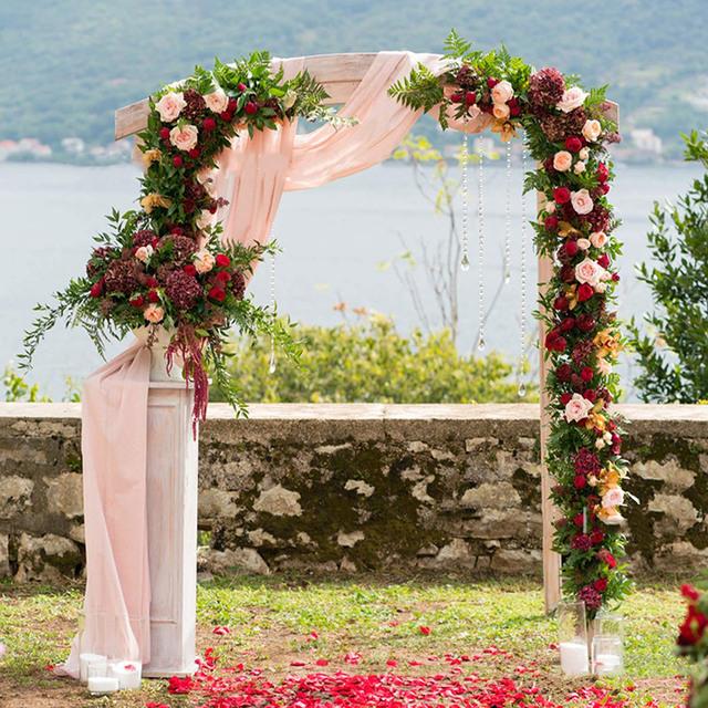 300/600 см шифоновая драпировка тюль занавес открытый свадебная арка фон декор Хэллоуин вечерние Декор событий вуаль реквизит для фотографий