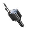 Выдвижные автомобильные зарядные устройства 4 в 1 автомобильное зарядное устройство с кабелями PD 30 Вт и 2,4 А FastCharging Car