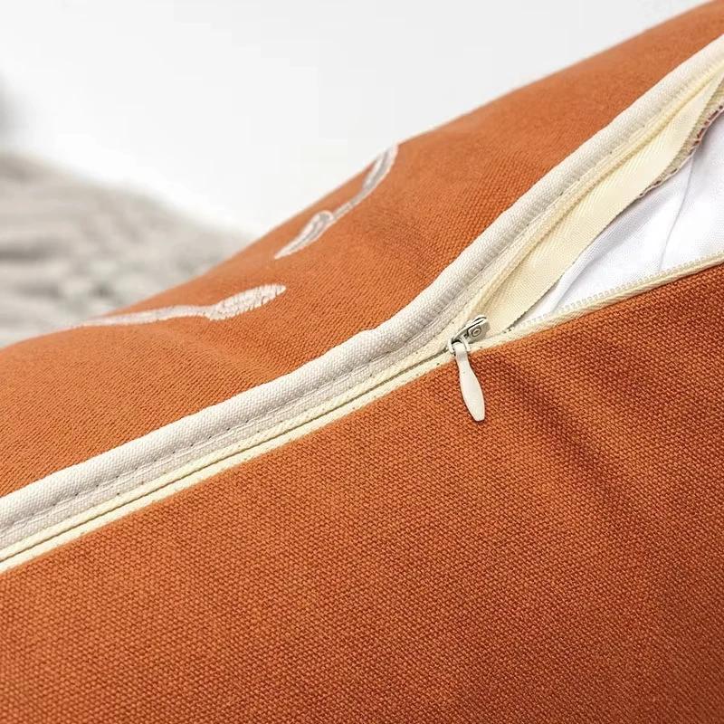 30x50см 45x45см Декоративная подушка Вышитая наволочка Лошадь Оранжевый Цвет Роскошный Белый Цвет Подушка для дивана Без наполнителя